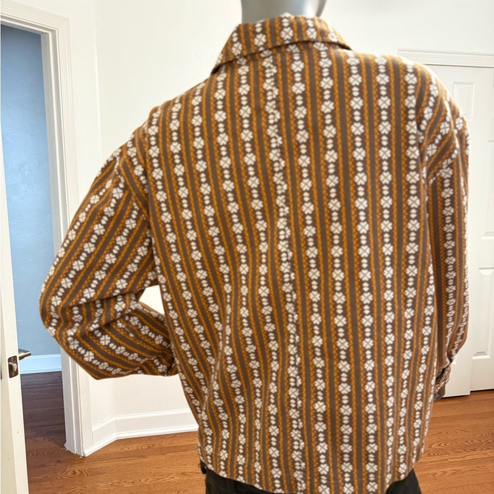 Brixton Women’s Providence Overshirt Tan & White Printed Cotton Jacket Size M - Picture 8 of 9